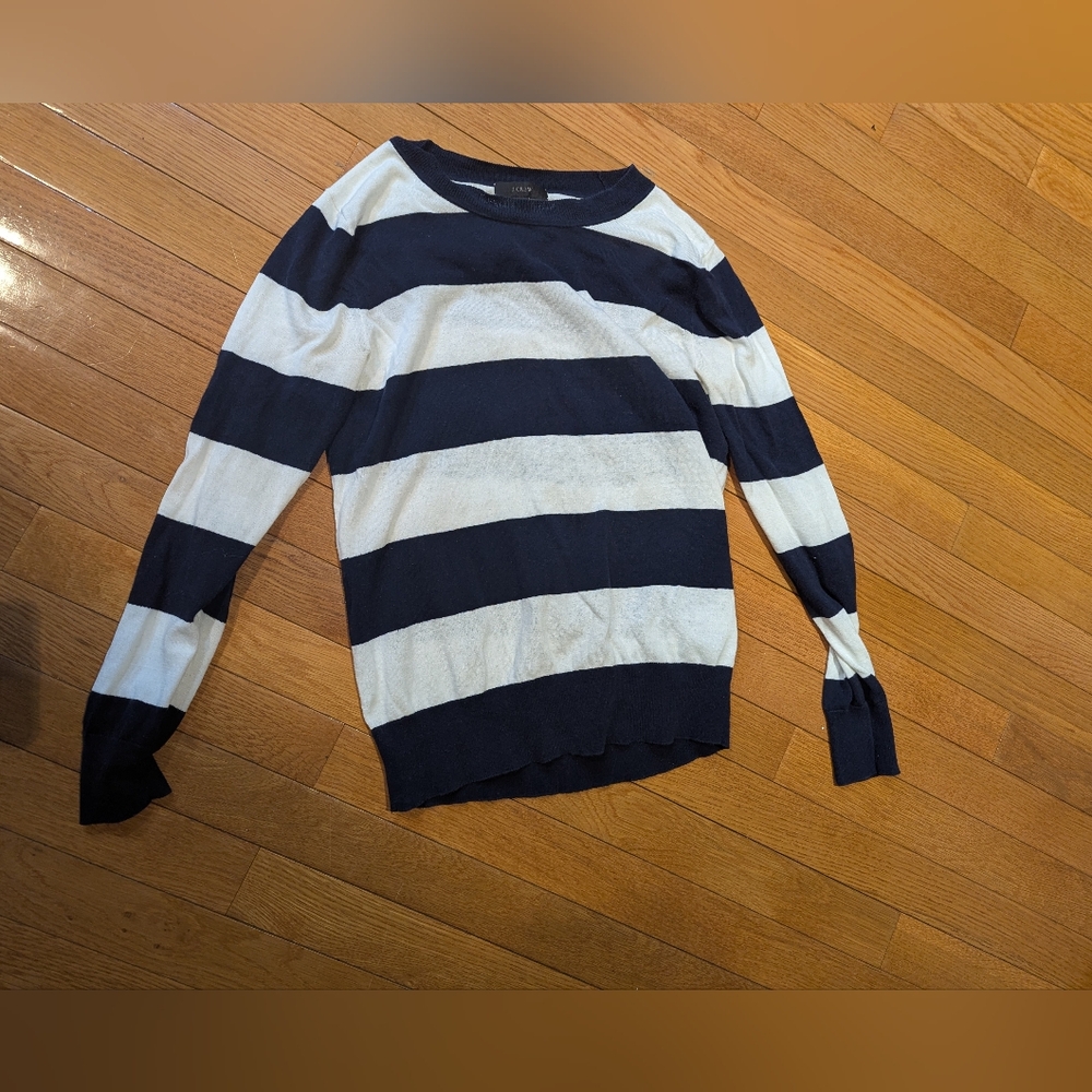 J crew cotton striped top size XS